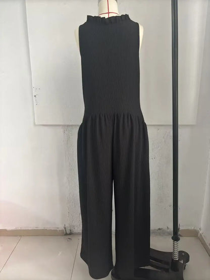 V-Neck Sleeveless Pocket Playsuit