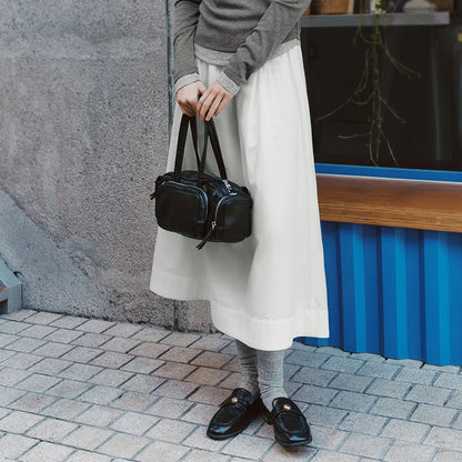 Cotton Lyocell Umbrella A-Line Skirt