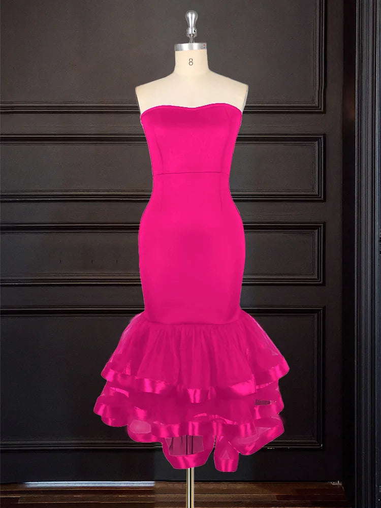 Layered Off-Shoulder Party Dress