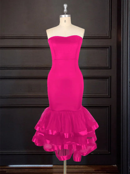 Layered Off-Shoulder Party Dress