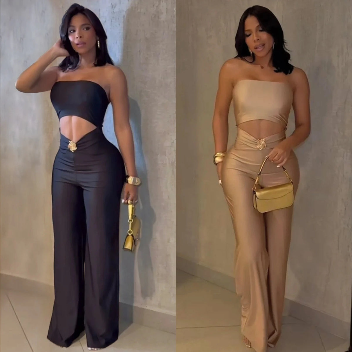 Modal Hollow Out Slim Jumpsuit