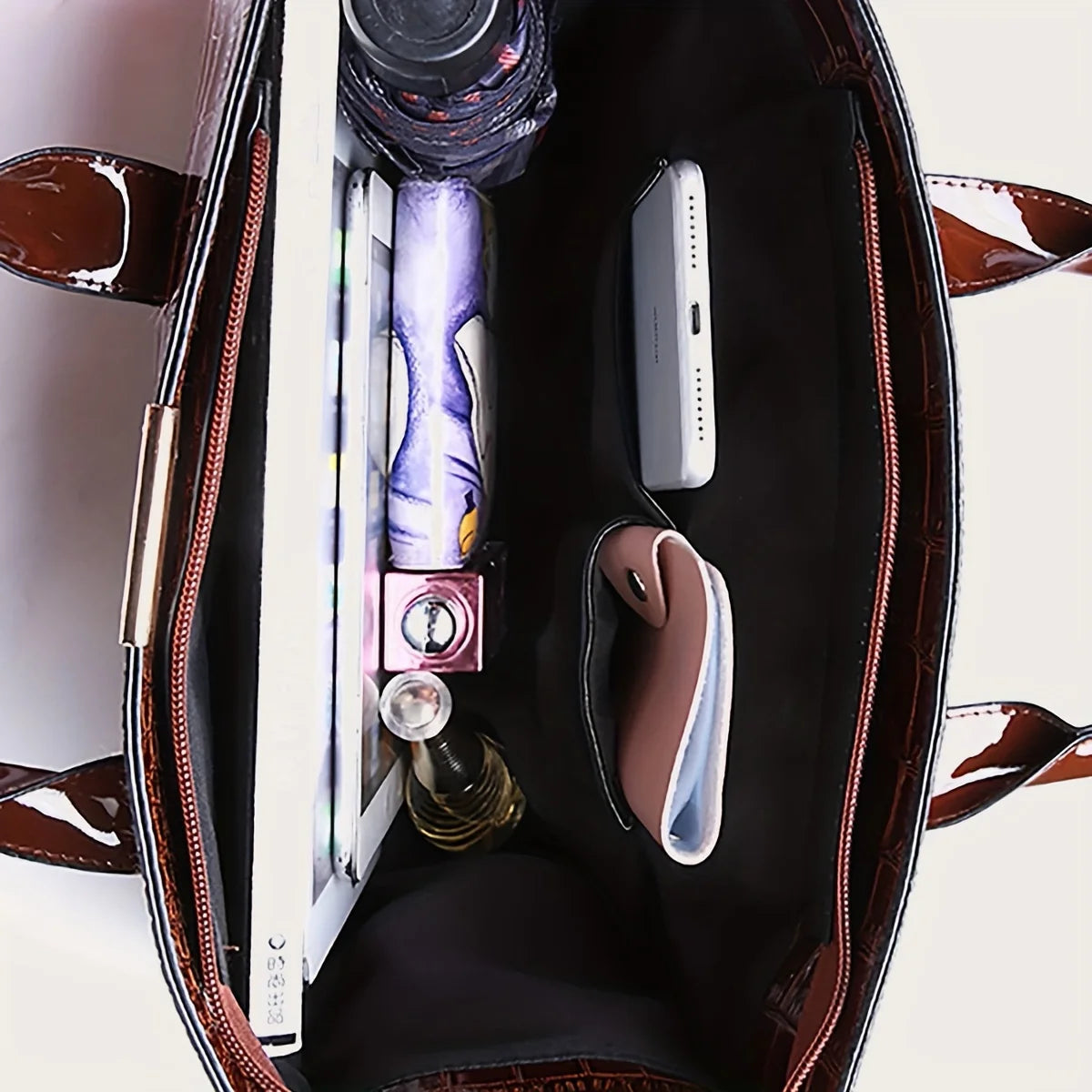 Structured Zip Work Tote