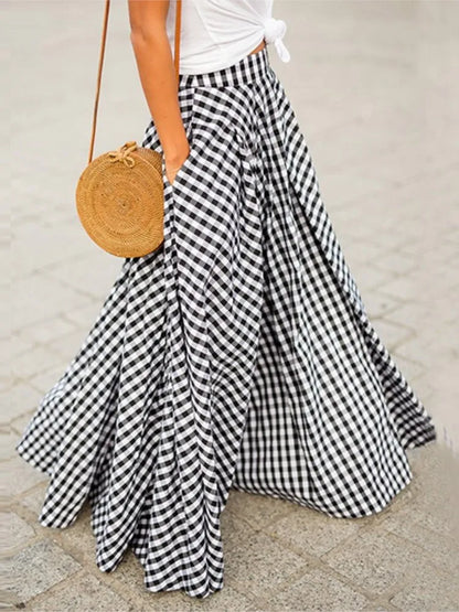 High Waist Floor Length Skirt