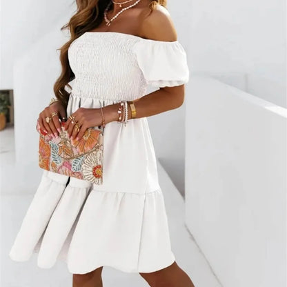 Puff Sleeve Off-Shoulder Dress