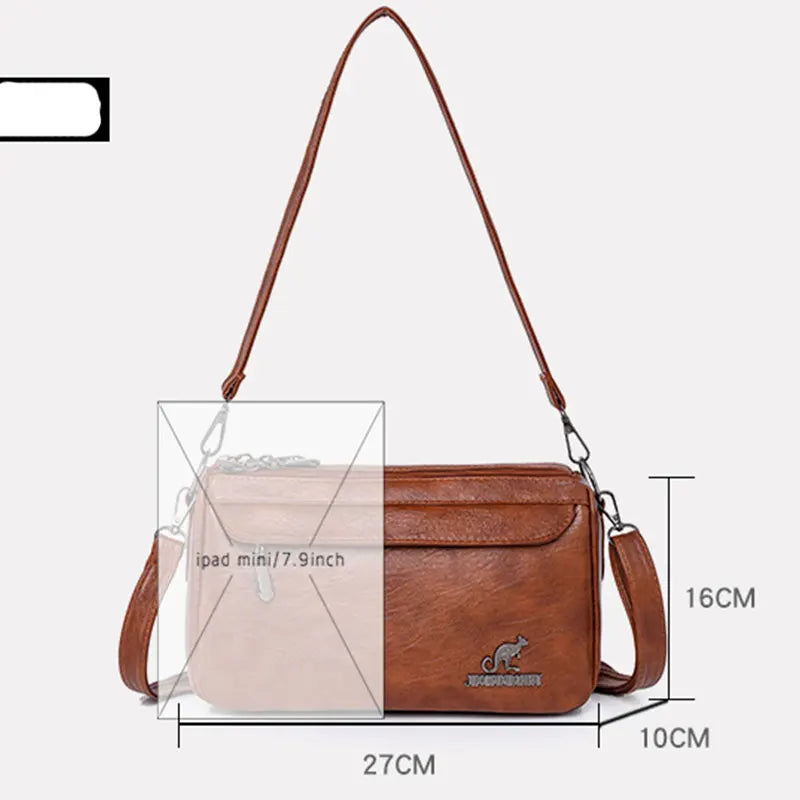 Vintage Two-Handle Satchel Bag