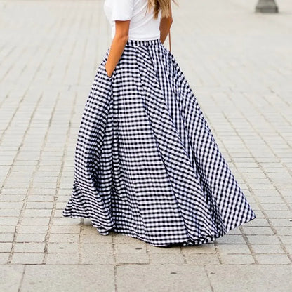 High Waist Floor Length Skirt