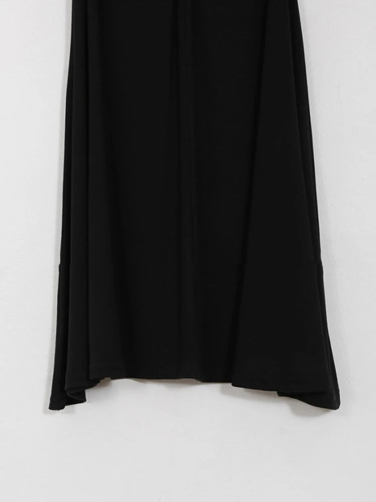 Pink Shirred Satin Midi Skirt