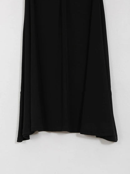 Pink Shirred Satin Midi Skirt