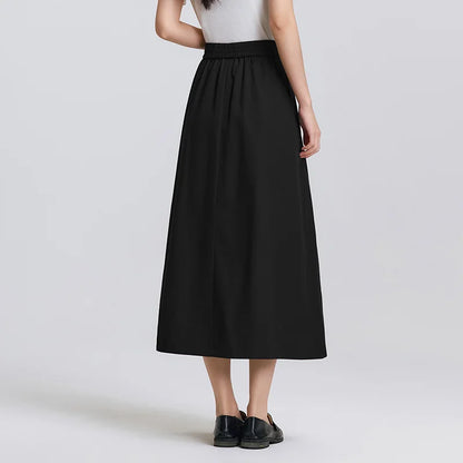 Cotton Lyocell Umbrella A-Line Skirt