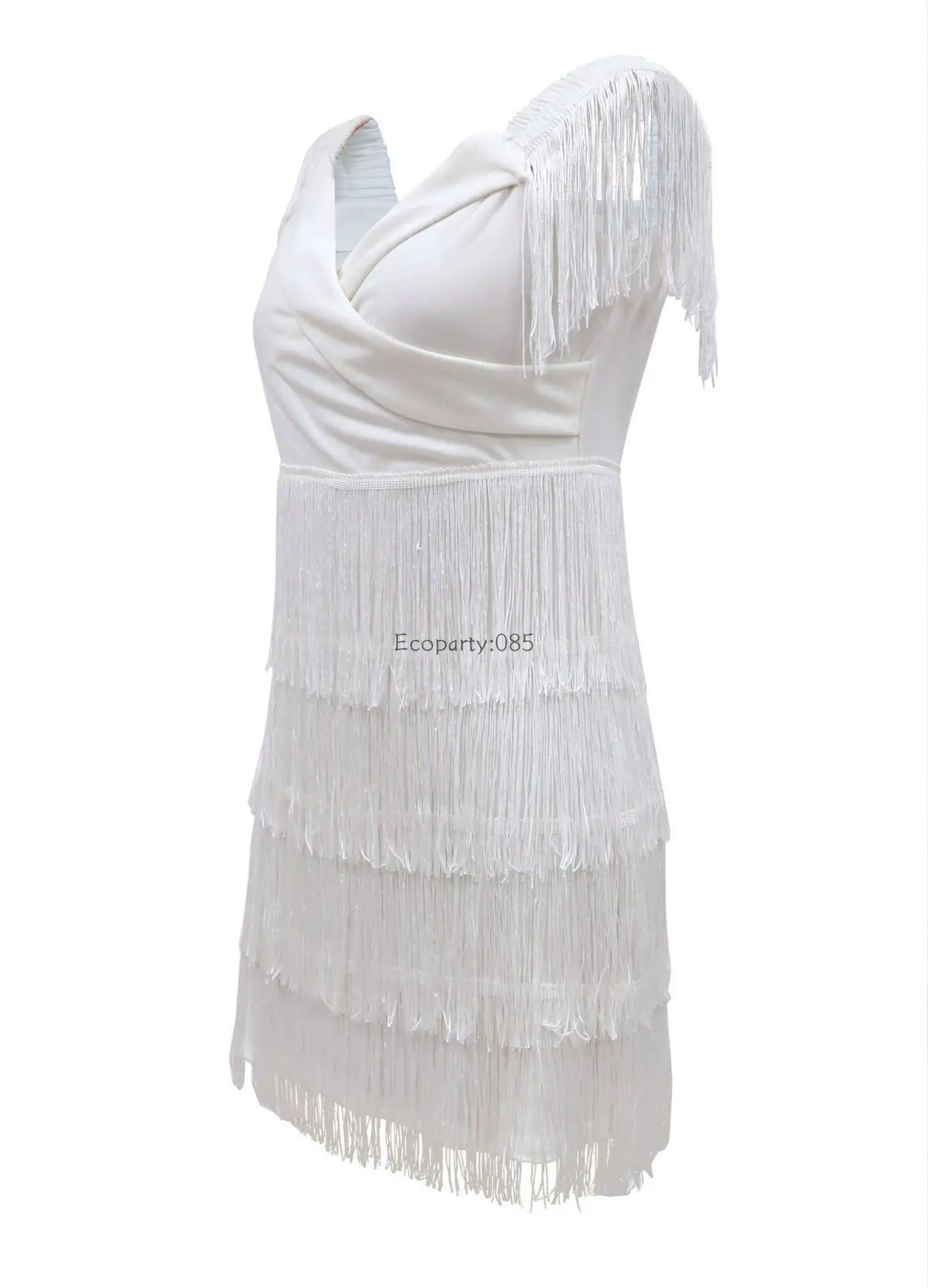 One-Shoulder Fringed Party Dress