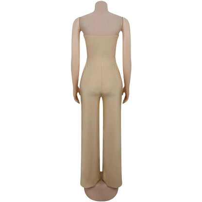 Modal Hollow Out Slim Jumpsuit