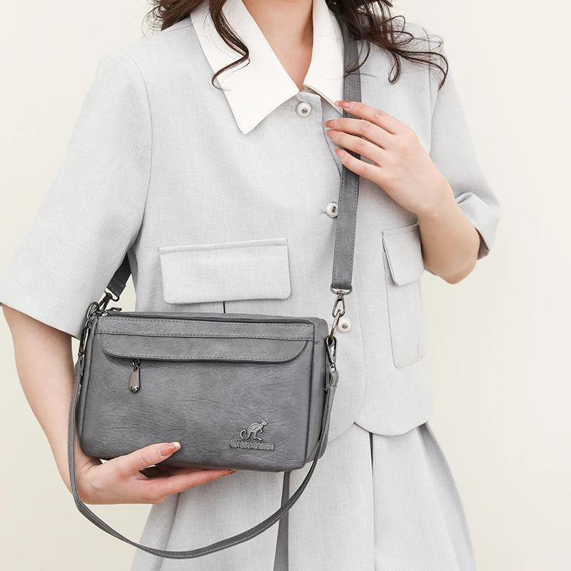 Vintage Two-Handle Satchel Bag