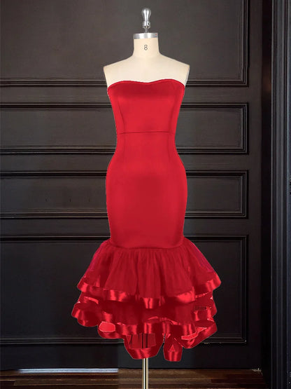 Layered Off-Shoulder Party Dress