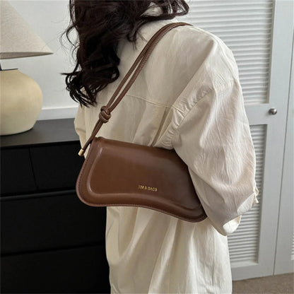 Linen Baguette Shoulder Bag