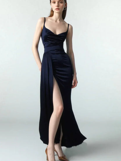 Backless Slash Neck Evening Dress