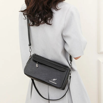 Vintage Two-Handle Satchel Bag