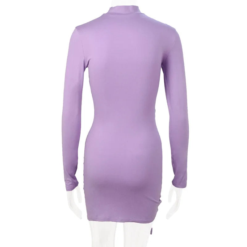 Pleated Tie-Waist Knee Length Dress