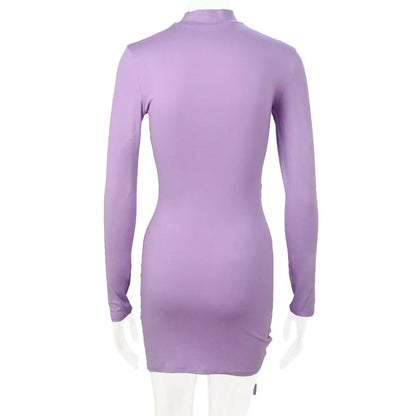 Pleated Tie-Waist Knee Length Dress