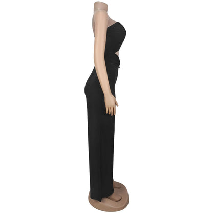 Modal Hollow Out Slim Jumpsuit
