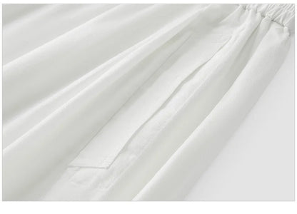 Cotton Lyocell Umbrella A-Line Skirt