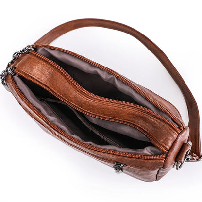 Vintage Two-Handle Satchel Bag