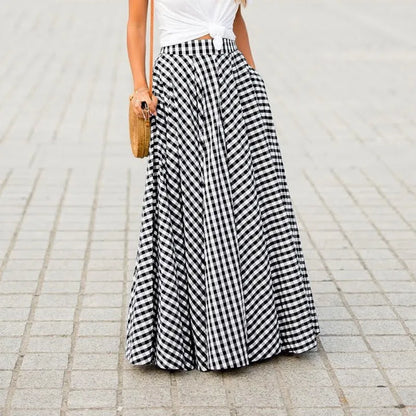High Waist Floor Length Skirt