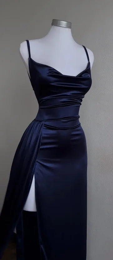 Backless Slash Neck Evening Dress