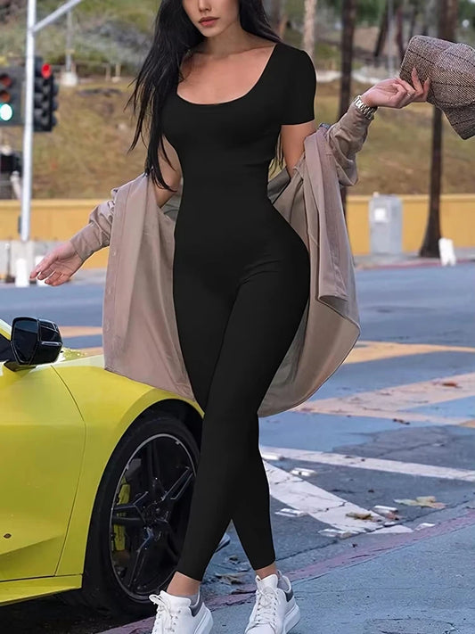 Short Sleeve Bodycon Romper