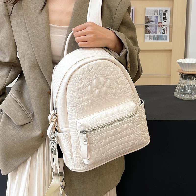 Embroidered Two-Size Backpack