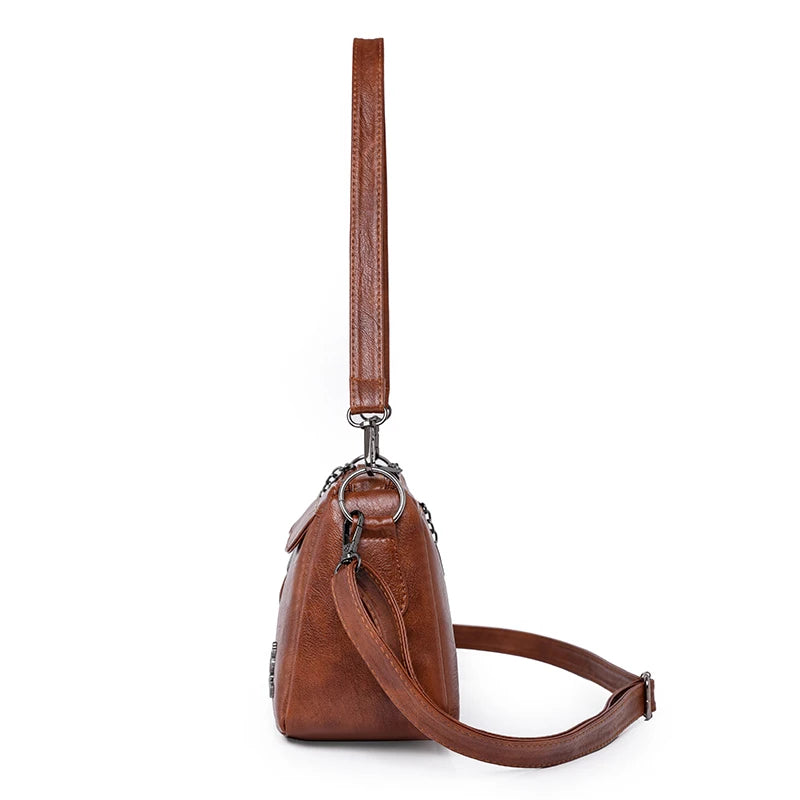 Vintage Two-Handle Satchel Bag