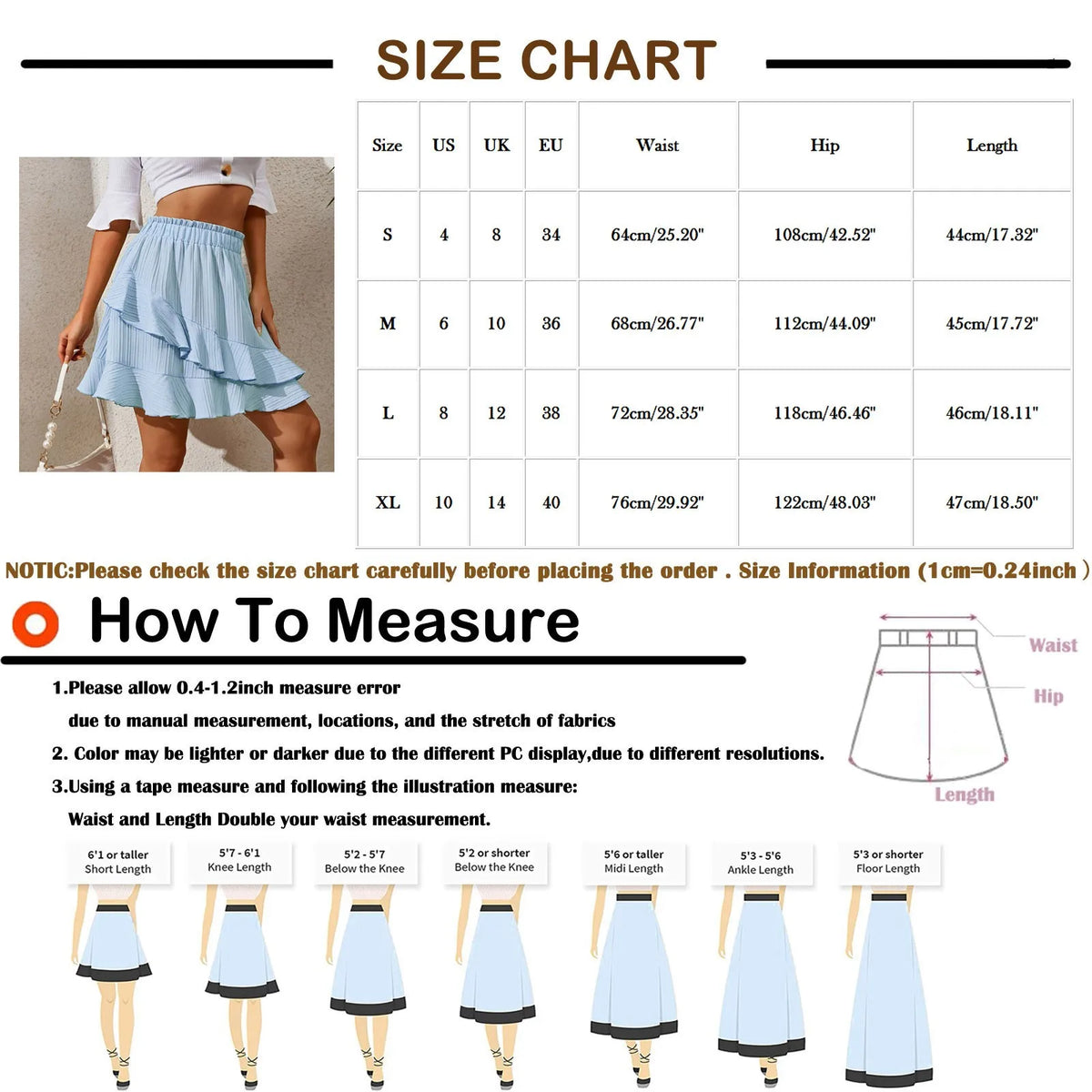 Ruffled Irregular Hem Mini Skirt