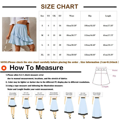 Ruffled Irregular Hem Mini Skirt