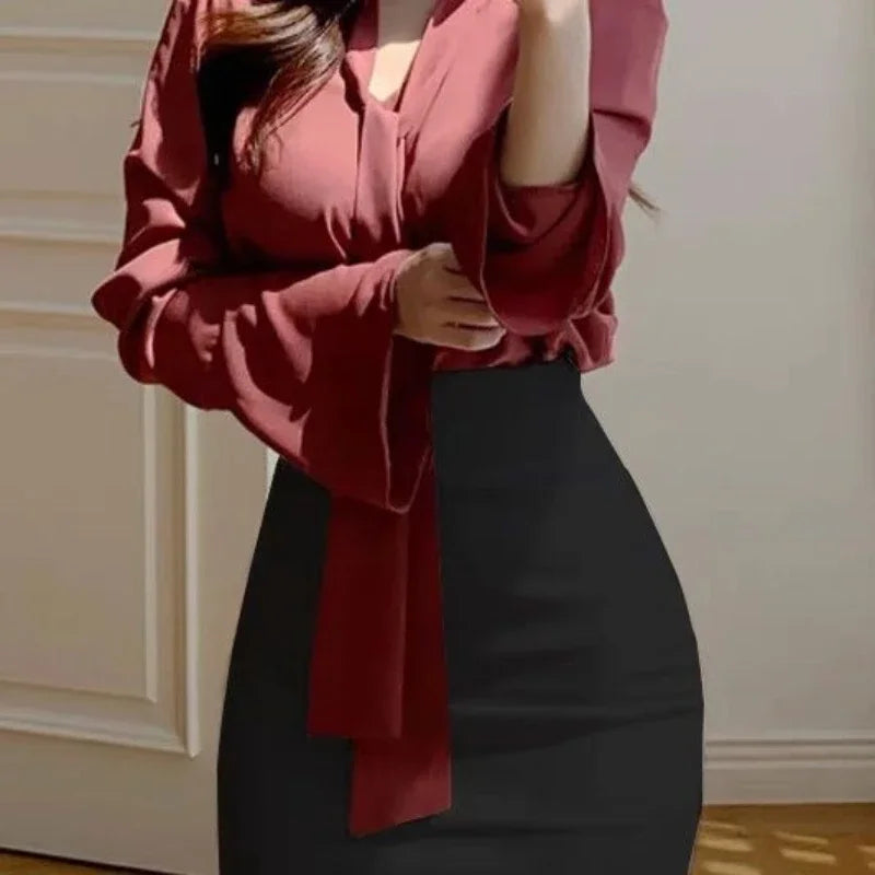 Bow Wrap High Waist Mini Skirt