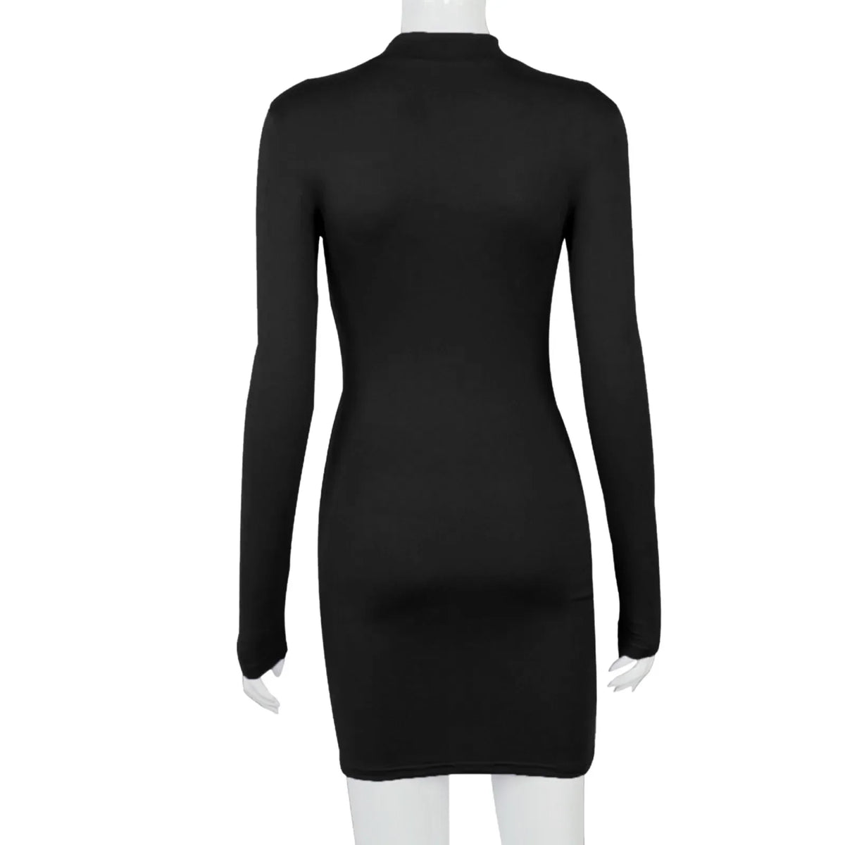 Drawstring Long Sleeve Bodycon Dress