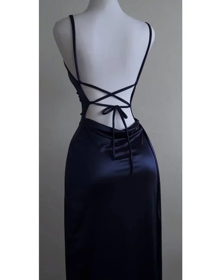 Backless Slash Neck Evening Dress