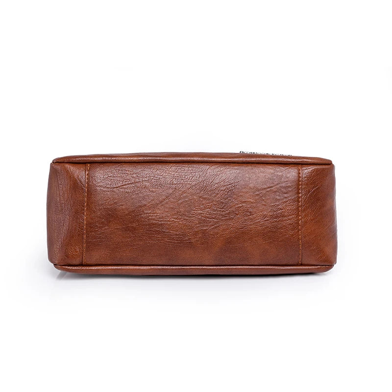 Vintage Two-Handle Satchel Bag