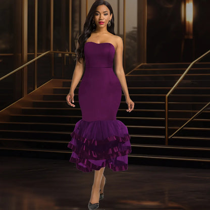 Layered Off-Shoulder Party Dress
