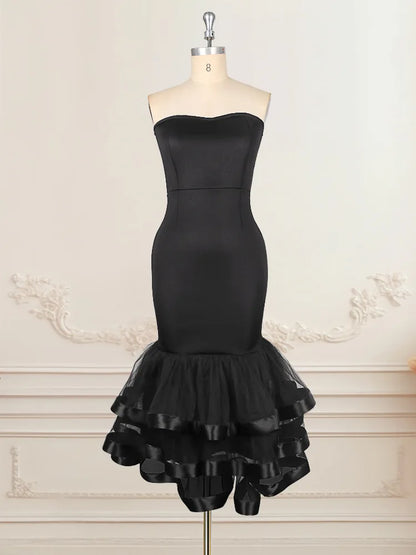 Layered Off-Shoulder Party Dress
