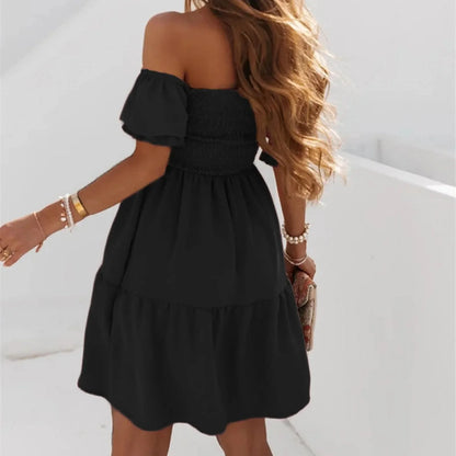 Puff Sleeve Off-Shoulder Dress