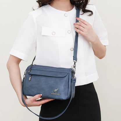 Vintage Two-Handle Satchel Bag