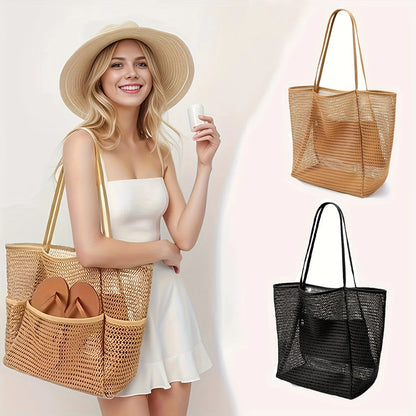 Woven Polyester Beach Tote