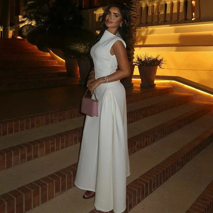 Sleeveless A-Line Evening Dress