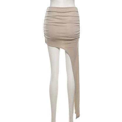 Asymmetric Hem Y2K Mini Skirt