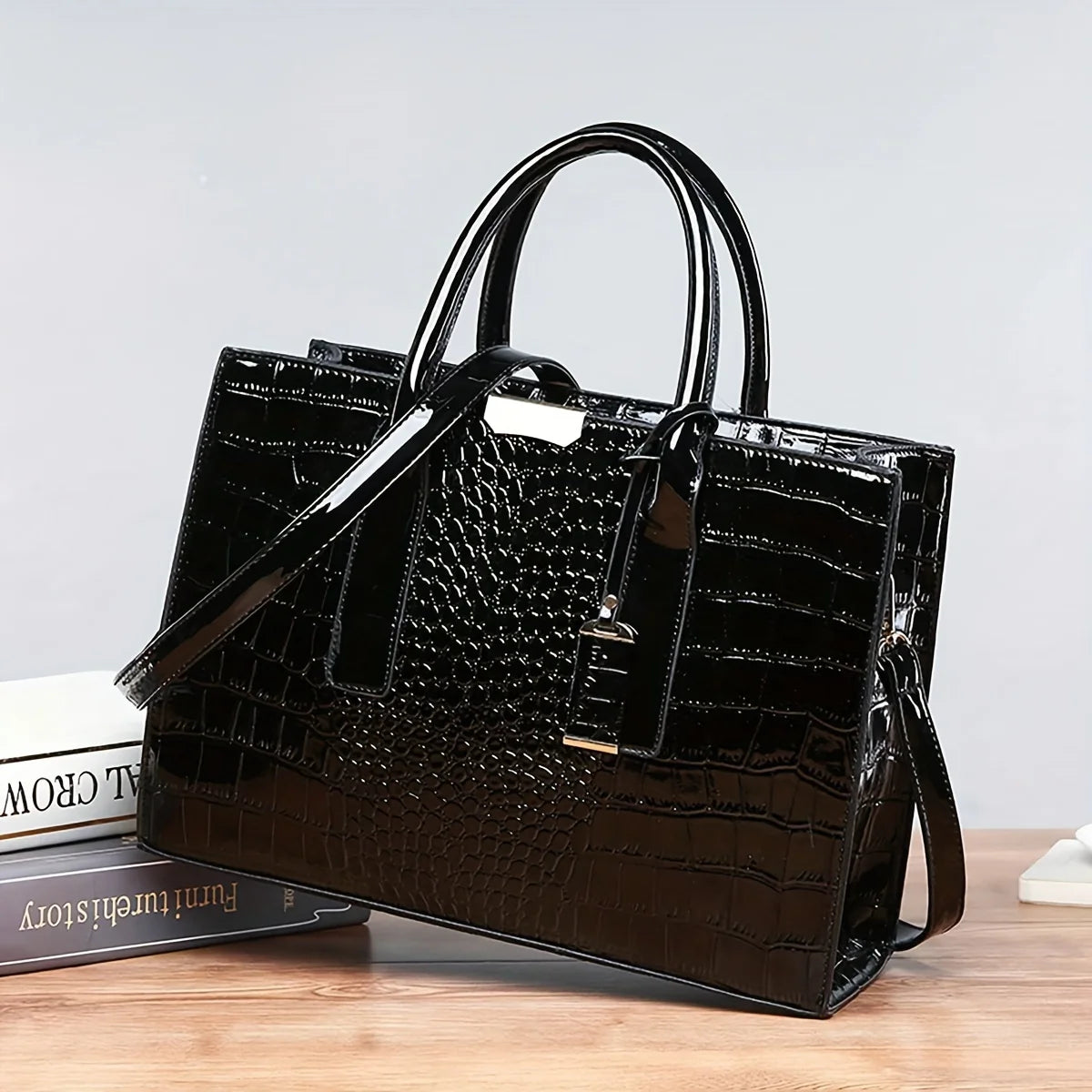 Structured Zip Work Tote