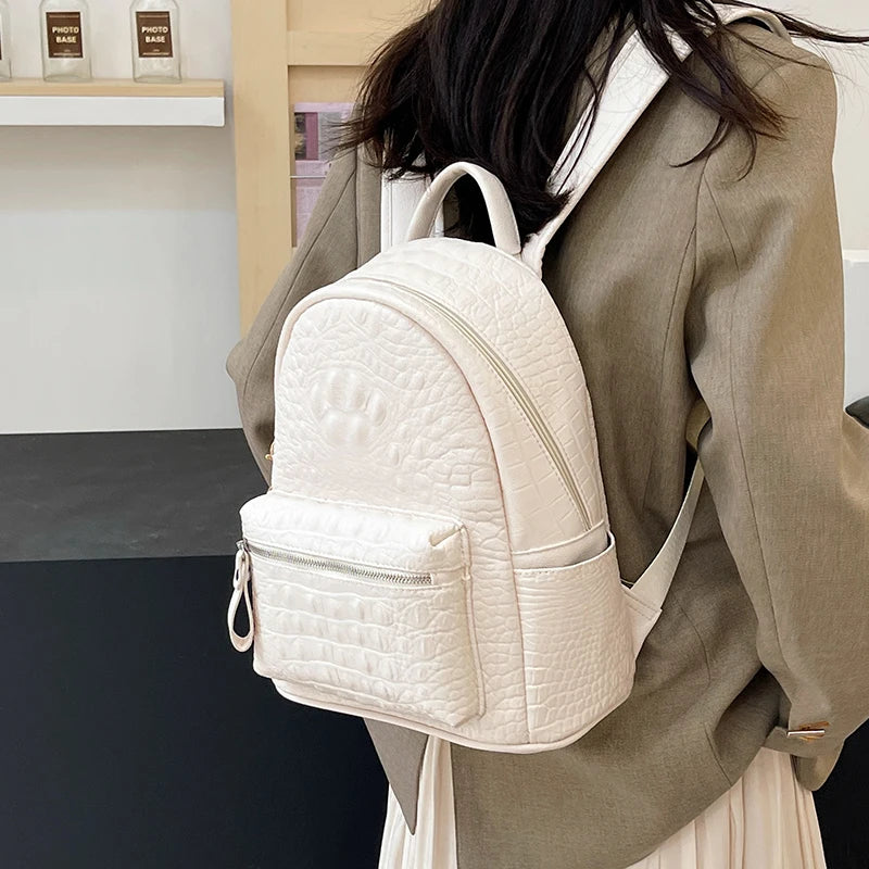 Embroidered Two-Size Backpack
