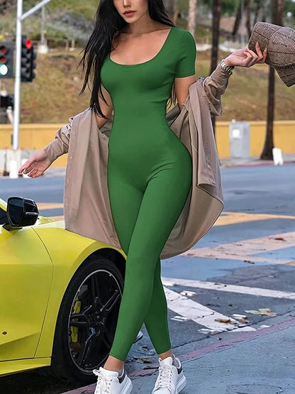 Short Sleeve Bodycon Romper