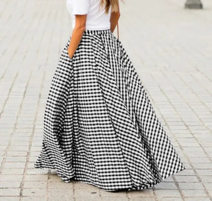 High Waist Floor Length Skirt