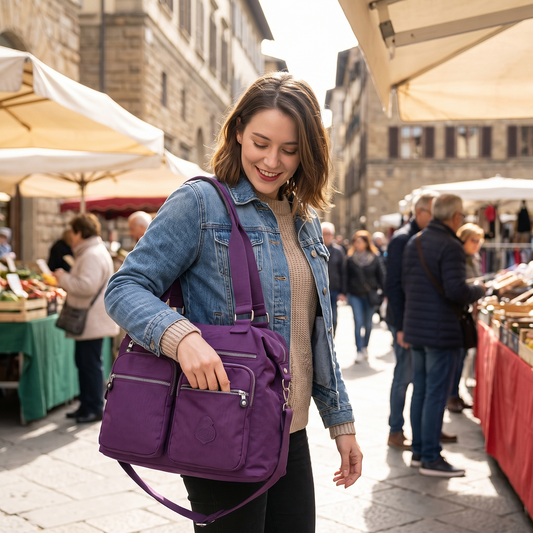 Nylon Top-Handle Crossbody Waterproof Shoulder Bag