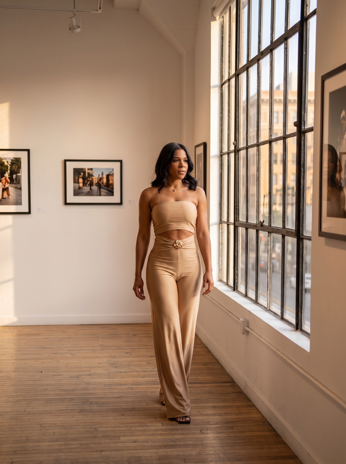 Modal Hollow Out Slim Jumpsuit in a gallery